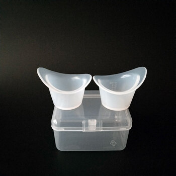 洗眼杯硅胶2只装盒清洁器眼睛专用工具网红可多次用 白色