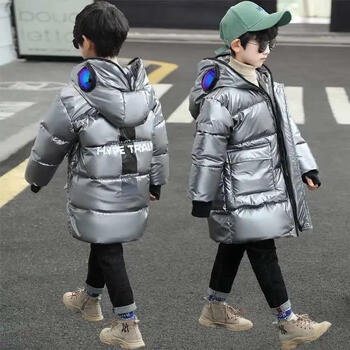 雅鹿儿童羽绒服男童冬装外套儿童2023新款洋气加厚中长款羽绒童装男
