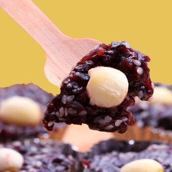 黑糯米糕锡纸莲子速冻黑米糕早餐小吃糕点甜点360g*3共36只 2包(24颗)