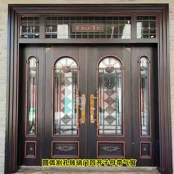 润华年欣喜悦别墅大门复合纱门农村进户入户防盗门锌铁合金仿铜门网红