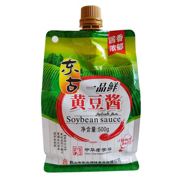 东古一品鲜黄豆酱500g豆瓣酱熟酱金庄黄豆酱厨房调味酱拧盖装 8袋黄豆