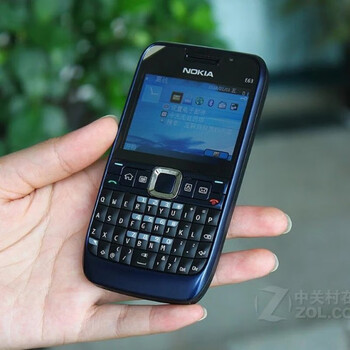 诺基亚e63移动联通4g直板全键盘按键老人机wifi学生工作备用手机 蓝色