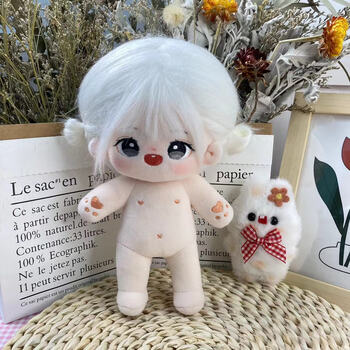 利瑞芬裸娃公仔20cm猫屿物语熊妹20cm无属性棉花娃娃裸娃人形公仔手工