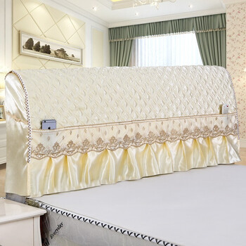 默然诺尔床头罩 软包欧式床头套单件弧形布艺靠背防尘罩1.5/1.