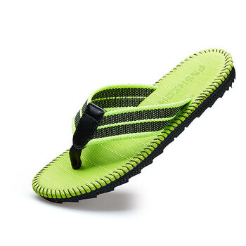 字拖鞋情侣男女韩版潮流男士沙滩凉拖鞋学生防滑夹拖男拖鞋1666绿色47