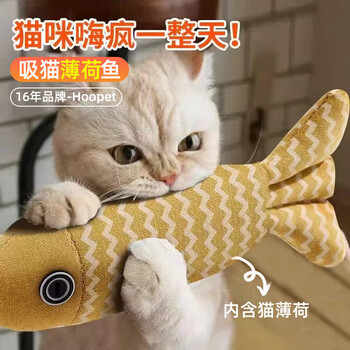 华元宠具猫玩具猫咪薄荷仿真鱼逗猫棒自嗨解闷消耗体力磨牙神器猫宠物用品