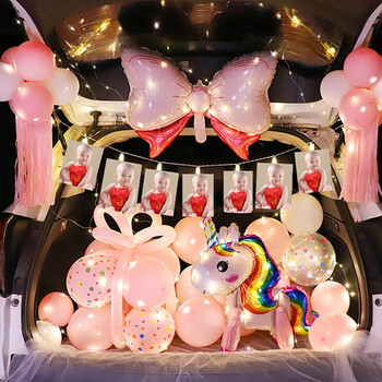 世绣汽车后备箱惊喜生日女儿礼物女孩车尾箱儿童生日快乐浪漫装饰布置