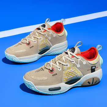 李宁(li-ning)全城9棉花糖篮澜球鞋实战低帮运动球鞋男 棕色 37