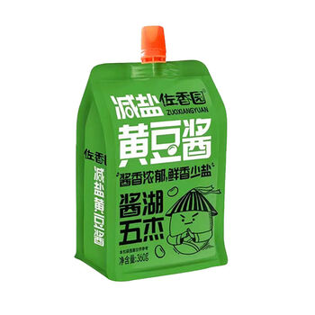 佐香园减盐黄豆酱360g袋装东北大酱正宗黄豆酱大葱豆瓣酱蘸酱 减盐
