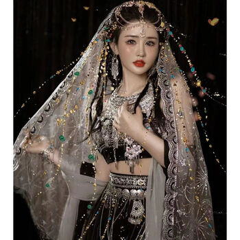 bihvc拍照好看西域风情服装改良版古装长裙敦煌公主飞天异域风舞蹈