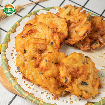 肴之林二分钱米兰虾饼油炸点心半成品蔬菜鲜虾饼酒店餐饮商用特色小吃