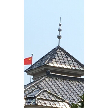 屋顶避雷针防雷工程别墅装饰家用防雷针不锈钢 250*200*150*1.2米
