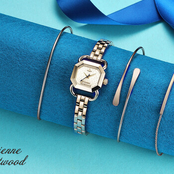 薇薇安·威斯特伍德（Vivienne Westwood）西太后女士手表石英表小方表复古简约金色欧美腕表生日礼物送女友 金色