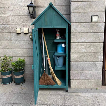 户外柜子防水防晒阳台储物柜花园庭院工具箱农具储藏房杂物收纳柜 墨