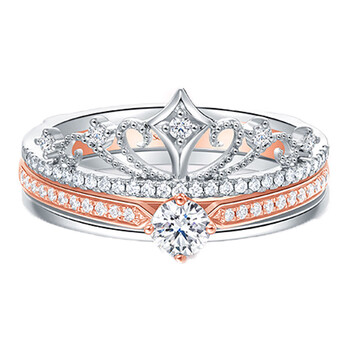 soinlove戒指e城堡烟花钻石戒指女友情人节礼物女皇 vvs/无瑕 8号