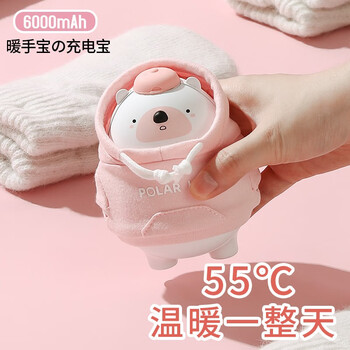 极地物种 暖手宝充电宝暖宝宝迷你可爱热水袋暖手神器摆件实用生日礼物 里小熊-6000毫安