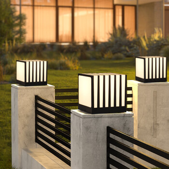 沃想 柱头灯户外防水柱子灯现代简约公园景观草坪灯别墅庭院围墙门柱