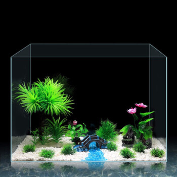 迪普尔鱼缸造景水族箱装饰假山石头草布景仿真水草造景套餐大小摆件