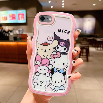 隆虹 苹果6手机壳iphone6splus保护套i6s波浪纹卡通可爱磨砂壳6p情侣