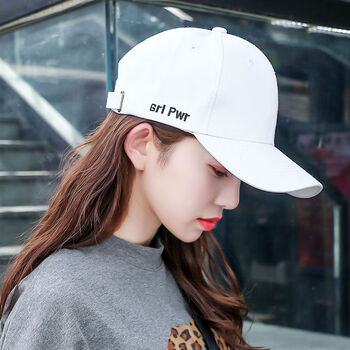 白帽子白色帽子潮人百搭棒球帽男士休闲防晒遮阳帽gp款白色可调节