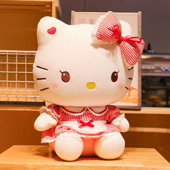 hellokitty公仔洛丽塔kt猫咪玩偶hallo毛绒玩具新款holle凯蒂猫娃娃