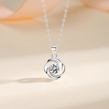 唯一925银项链女锁骨链吊坠银饰首饰时尚饰品送女朋友老婆闺蜜女生