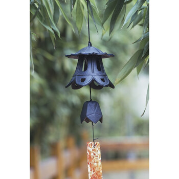 日式铸铁风铃宝塔风铃南部和风金属挂饰门铃铛挂件乔迁礼物宝塔折纸