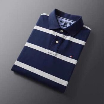 tommyjeans美国高端品牌汤米polo衫男秋季长袖打底衫宽松纯棉条纹1m