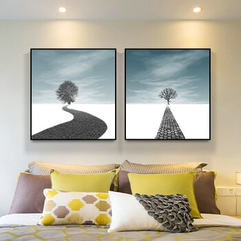 领艺(lingyi)北欧风卧室床头墙画宾馆装饰画房间室内客厅挂画家庭次卧