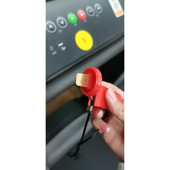 跑步机安全扣通用启动锁钥匙插入式方形椭圆形开关锁ad圆形款