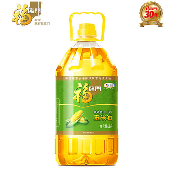 福临门 食用油 非转基因压榨玉米油4L 中粮出品