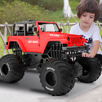 京达玩具儿童遥控汽车超大脚越野吉普四驱车（1∶10）玩具男孩生日新年圣诞节礼物