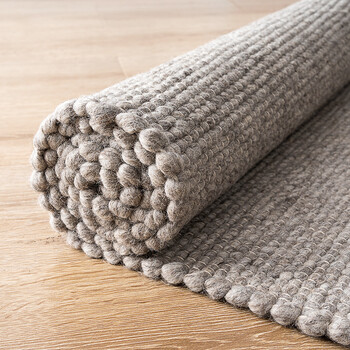 编织地毯 优立进口纯手工编织羊毛地毯客厅轻奢现代简约床边毯卧室