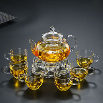 加厚耐高温玻璃茶具套装耐热防爆花茶壶泡茶壶过滤功夫茶全玻璃壶600