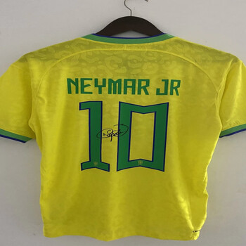 杯【c罗签名球衣】【梅西签名球衣】曼联主场 22巴西主场内马尔签名