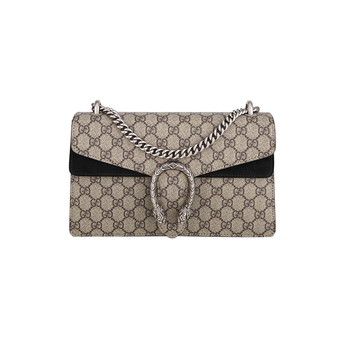 gucci古驰女包单肩包斜链条包酒神系列400249黑28x17x9cm