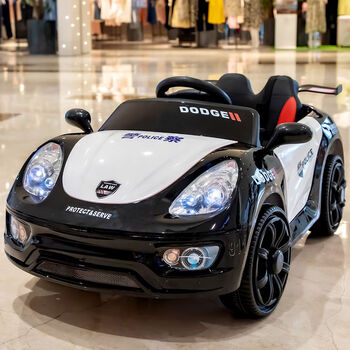 宝宝好儿童电动车四轮四驱汽车宝宝警车童车男女小孩带遥控玩具车可坐