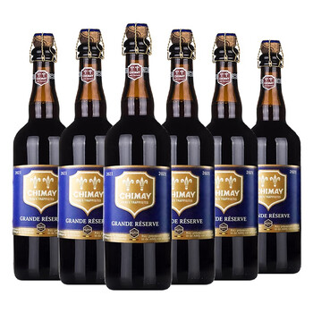 CHIMAY 智美 比利时进口 精酿修道院啤酒 智美红帽白帽蓝帽 750ml*6瓶组合装