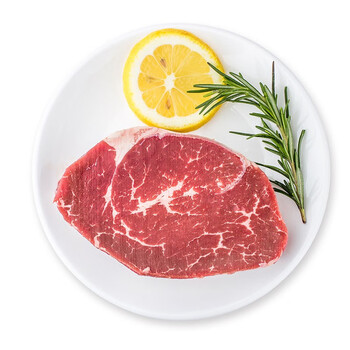 阿格乐生鲜佳食特进口原切精选菲力牛排200g*2