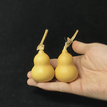 迷你把玩包浆老葫芦文玩手捻小葫芦把件草里金紫皮葫芦挂件 【粗腰4-6