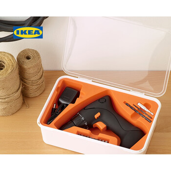 ikea宜1家fixa费克沙电动螺丝刀套装多功能冲击钻可调扭力家用电钻