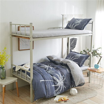 月语家纺 床上用品 被套单件单人学生宿舍被罩双人家用磨毛被芯单套 倾香-灰 150*200cm