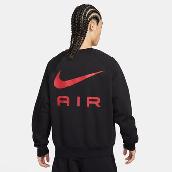 耐克男子加绒运动衫冬季新款卫衣宽松针织柔软舒适fb7204010黑黑s