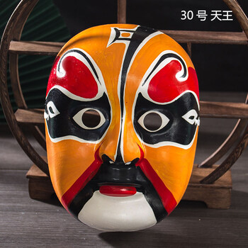 中国戏曲说唱国潮京剧脸谱面具川剧孙悟空全脸儿童可戴变脸幼儿园