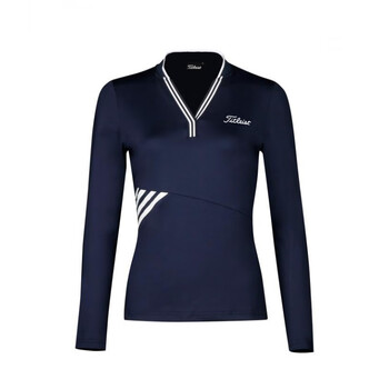 蔻玥高尔夫球服装女装长袖t恤运动polo衫上衣速干透气golf衣服休闲宝
