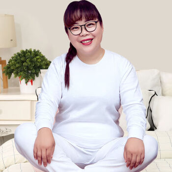 打底大码秋衣秋裤套装女冬季纯棉秋衣内穿200斤少女薄款大号保暖内