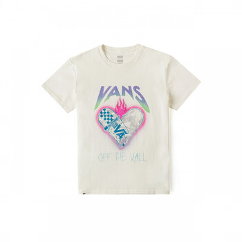 vans范斯官方女子短袖t恤爱心印花米白色xs