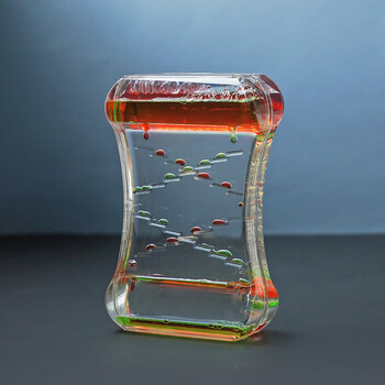 雅诺居 油滴水滴液体滑梯沙漏 创意抖音网红摆件减压多色油漏节日