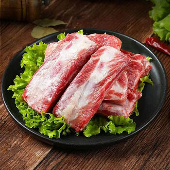 新鲜现杀排骨散养黑毛黑猪肋排土猪肉仔排红烧黑猪肉农家排骨小排 2斤