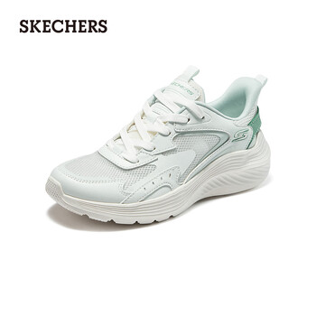 斯凯奇（Skechers）女鞋夏季大网孔透气运动鞋女绑带休闲跑步户外鞋子女117486 薄荷色/MNT 37 【正码正拍】